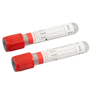 Tubo de ensaio pró-coagulação com tampa laranja tubo de coleta de sangue a vácuo (MT18016061)