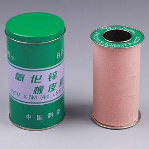 Gesso adesivo de óxido de zinco médico aprovado pela CE/ISO, algodão, estanho metálico (MT59381012)