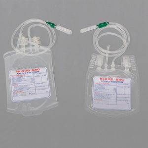 Aprovado pela CE/ISO CPDA-1, 250ml Saco de sangue extrudado por sopro duplo (MT58071003)